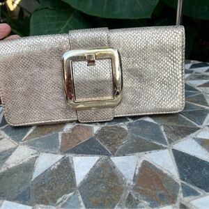 Michael Kors gold clutch